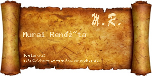 Murai Renáta névjegykártya